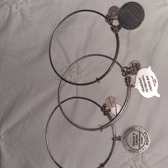 3 Alex and Ani Adjustable Bracelets - Picture 2 of 8